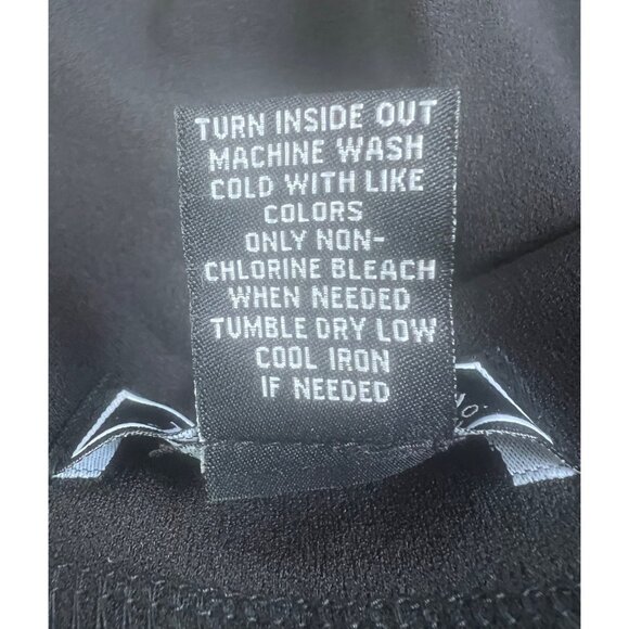 NYCC Black Pleated A-Line Skirt With Rhinestone Buttons & Waist Tie Size Medium - Picture 6 of 11